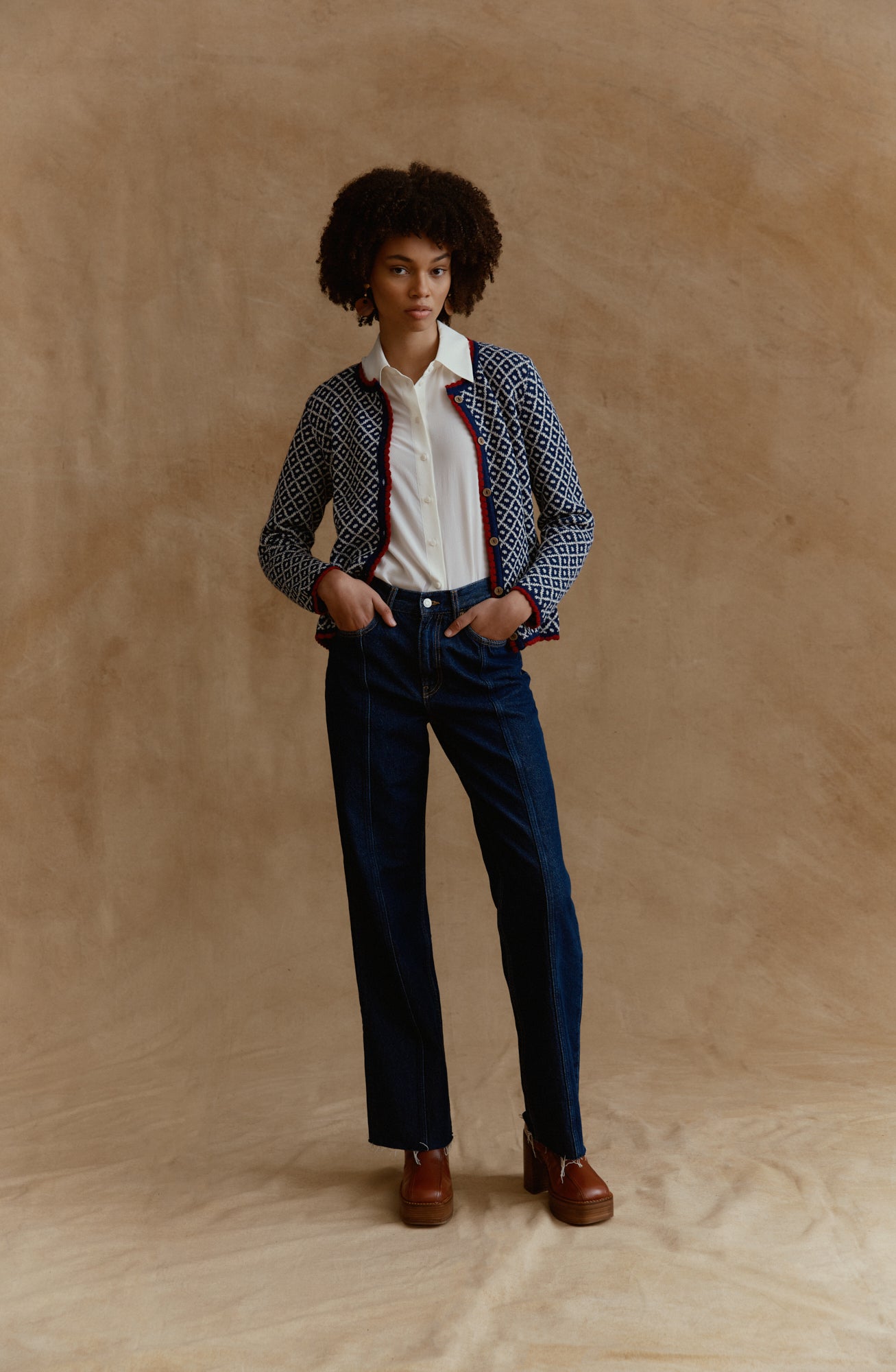 Aura Alpaka Cardigan in Navy
