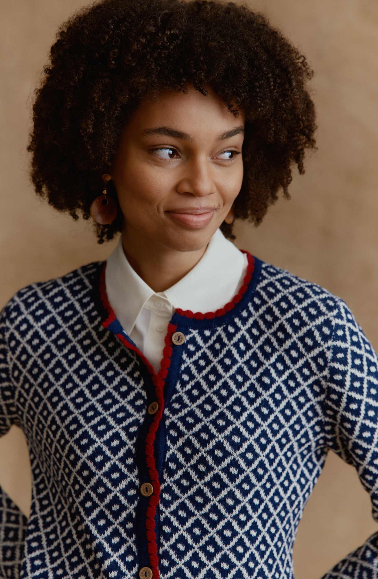 Aura Alpaka Cardigan in Navy