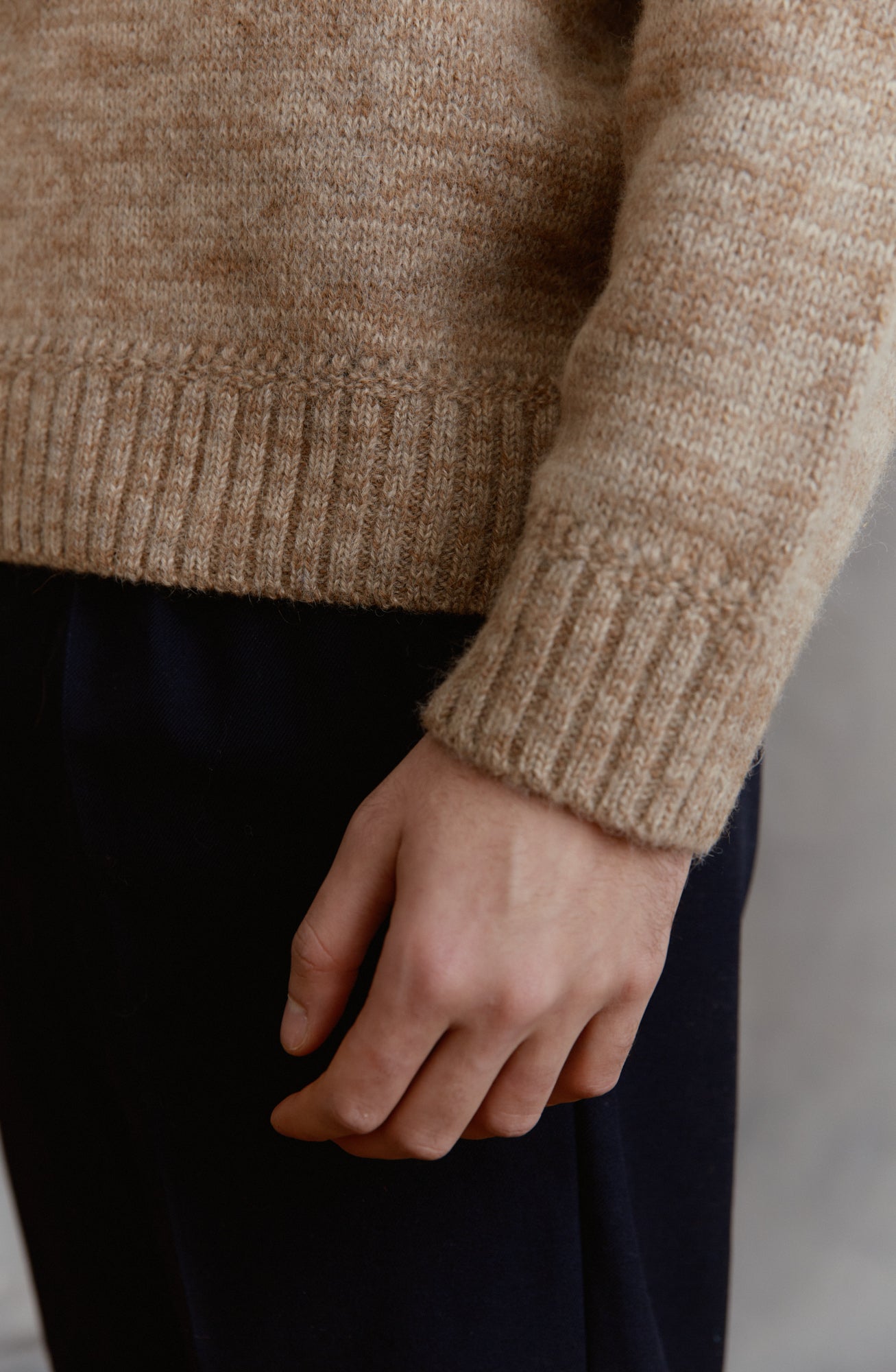 Troyer Stehkragen Pullover 100% Baby Alpaka