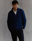 Troyer Pullover aus Baby Alpaka in Marine