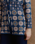 Theresa Alpaka Cardigan mit Jacquard Muster