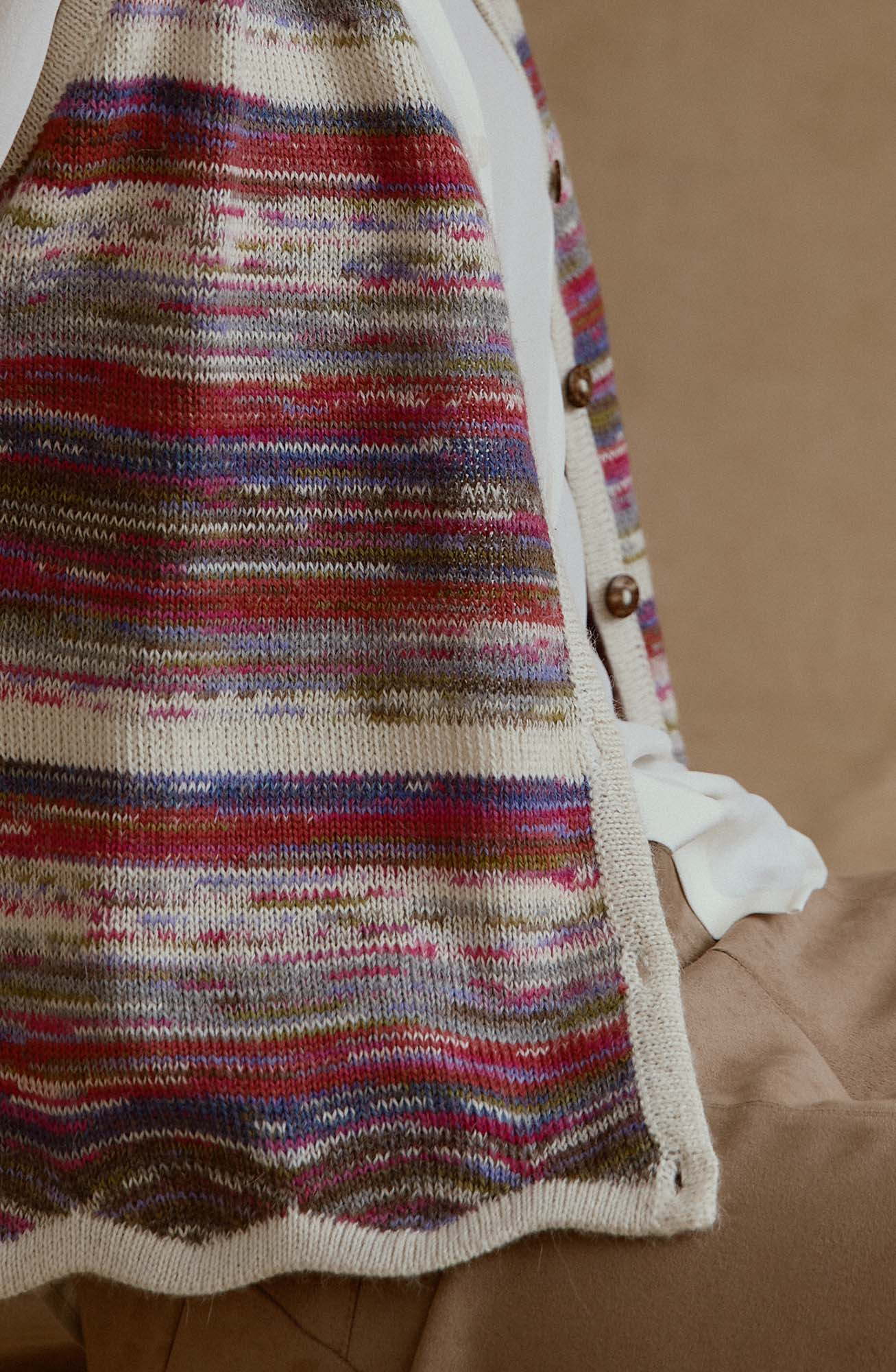 Alpaca Vest Pintado in Cream