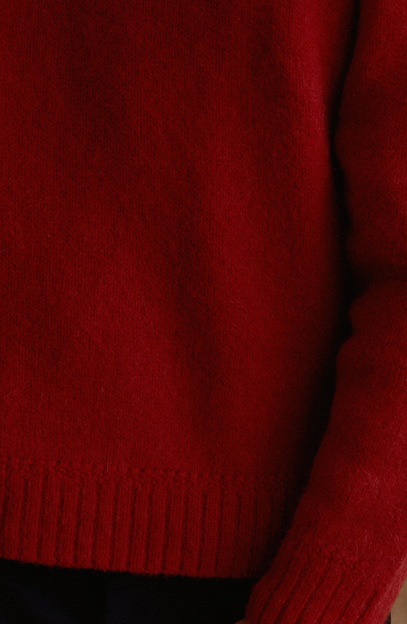 Troyer high-neck sweater made of alpaca in red