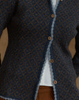 Alpaka Aura Cardigan kurz in Jeans von Manuela Bedford