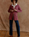 Alpaka Cardigan Aura von Manuela Bedford in Fuchsia lang