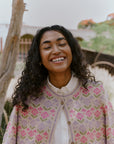 Alpaka Strickjacke in Beige von Manuela Bedford