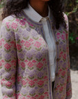 Alpaka Strickjacke in Beige von Manuela Bedford