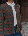 Alpaka Strickjacke in Grün von Manuela Bedford