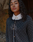 Alpaka Strickjacke in Schwarz von Manuela Bedford