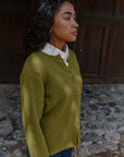 Alpaka Strickjacke in Grün von Manuela Bedford