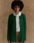 Alpaka Klassik Cardigan von Manuela Bedford in Gruen