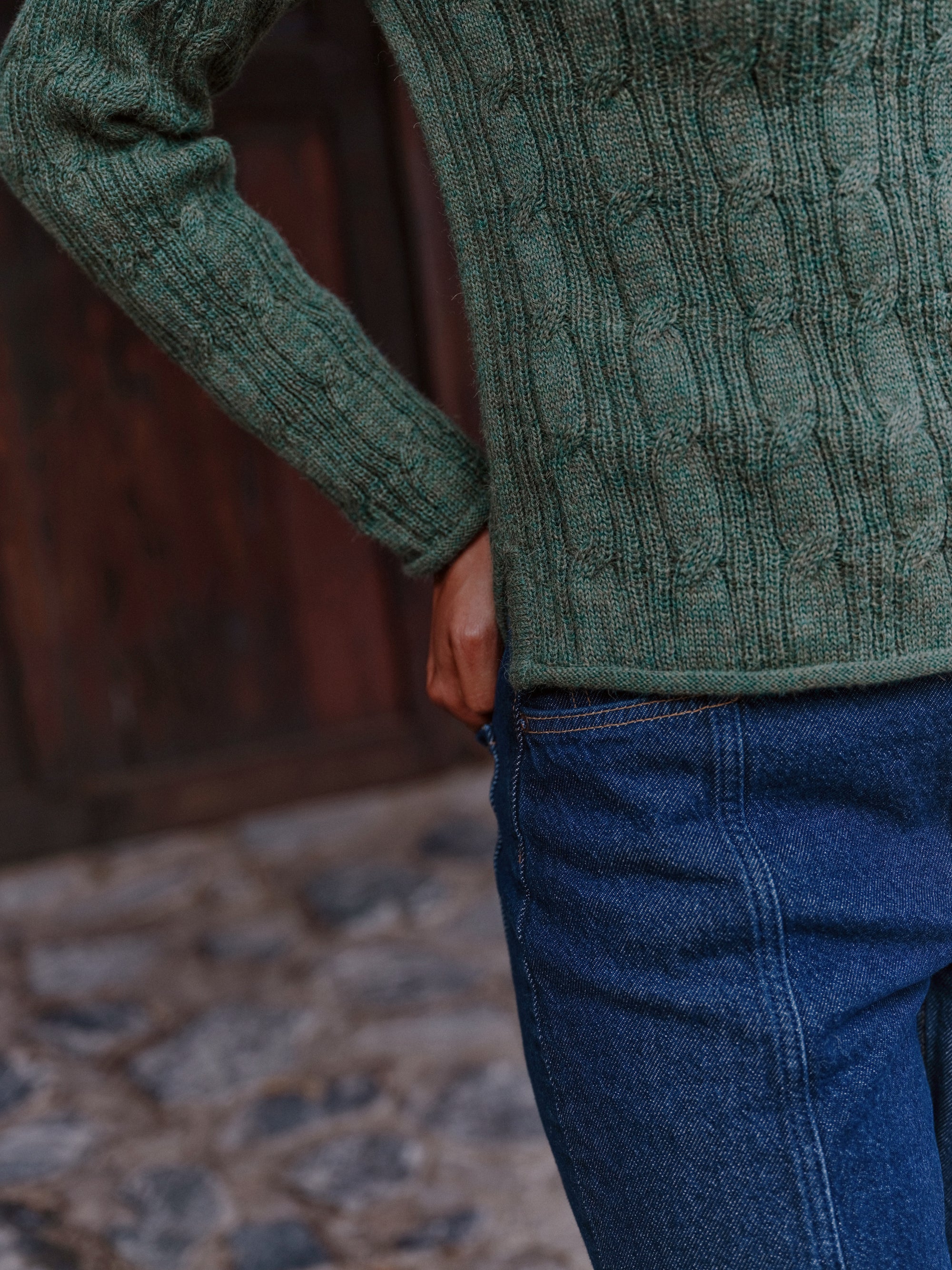 Alpaka Pullover in Grün von Manuela Bedford