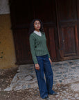 Alpaka Pullover in Grün von Manuela Bedford