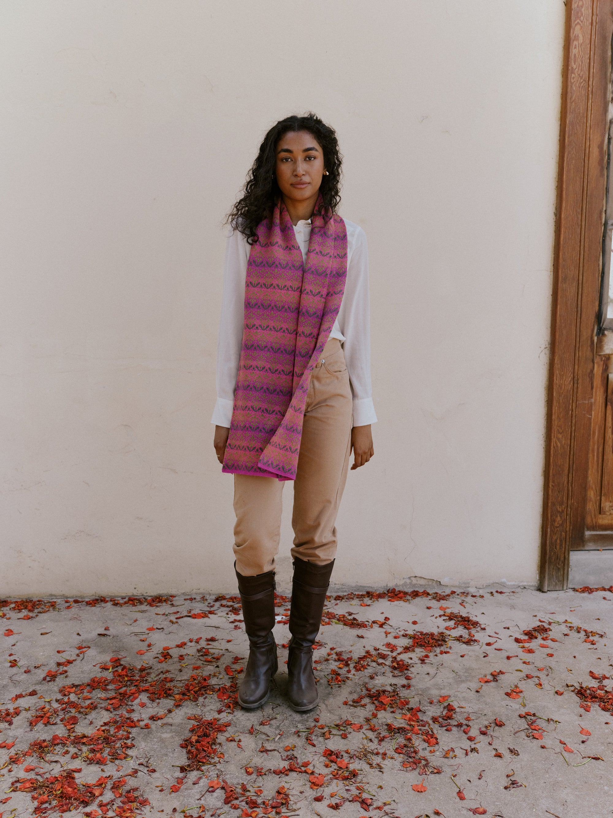 Alpaka Schal in Fuchsia von Manuela Bedford