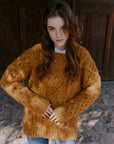 Alpakawolle Strickpullover mit Aranmuster von Manuela Bedford