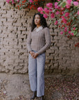 Baby Alpaka Pullover in Taupe von Manuela Bedford Totale