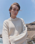 Alpaka Pullover Vero in Ecru von Manuela Bedford
