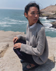 Alpaka Pullover Vero in Grau von Manuela Bedford