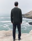 Alpaka Viacha Herren Pullover in Grün Melange von Manuela Bedford