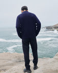 Alpaka Viacha Herren Pullover in Marine von Manuela Bedford