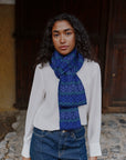 Alpaka Alma Schal in Blau von Manuela Bedford in Blau