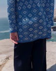 Alpaka Strickjacke ANA in Hellblau von Manuela Bedford
