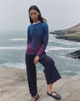 Alpaka Strickjacke JULI in Blau von Manuela Bedford
