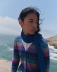 Alpaka Strickjacke Zigzag in Türkis von Manuela Bedford