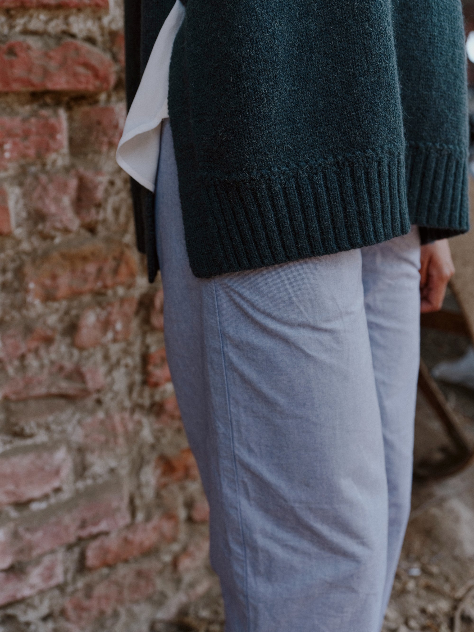 Alpaka Strickjacke in Grün von Manuela Bedford