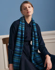 Rayas Alpaka Schal in Türkis von Manuela Bedford