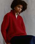 Alpaka Troyer Pullover in Rot von Manuela Bedford