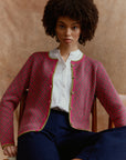 Alpaka Aura Cardigan von Manuela Bedford in Fuchsia