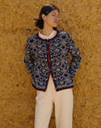Camila Alpaka Strickjacke in Marine von Manuela Bedford