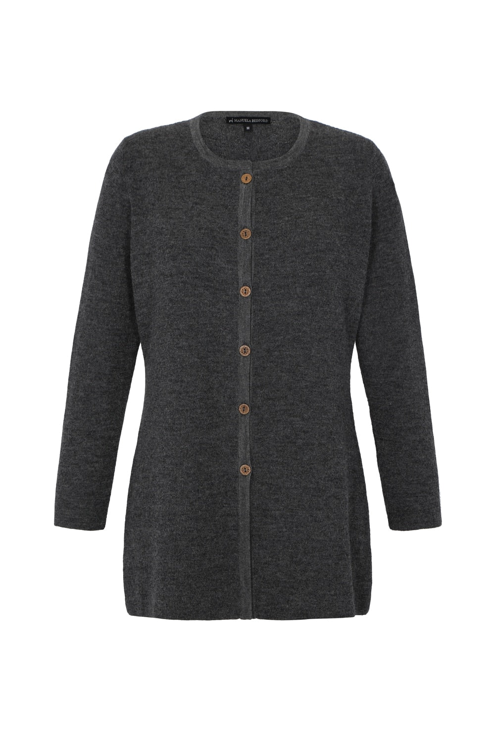 Alpaka Strickjacke in Grau - aus 100% Baby Alpaka - Manuela Bedford