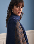 Klassik Alpaka Schal in Jeansblau von Manuela Bedford