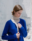 Alpaka Cardigan in Königsblau