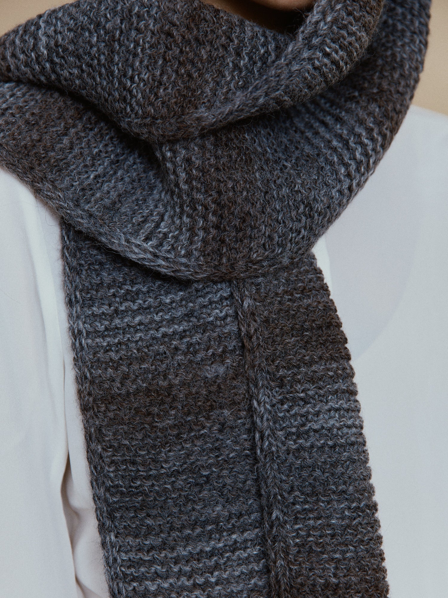 Alpaca Mix Scarf in beautiful shades of grey