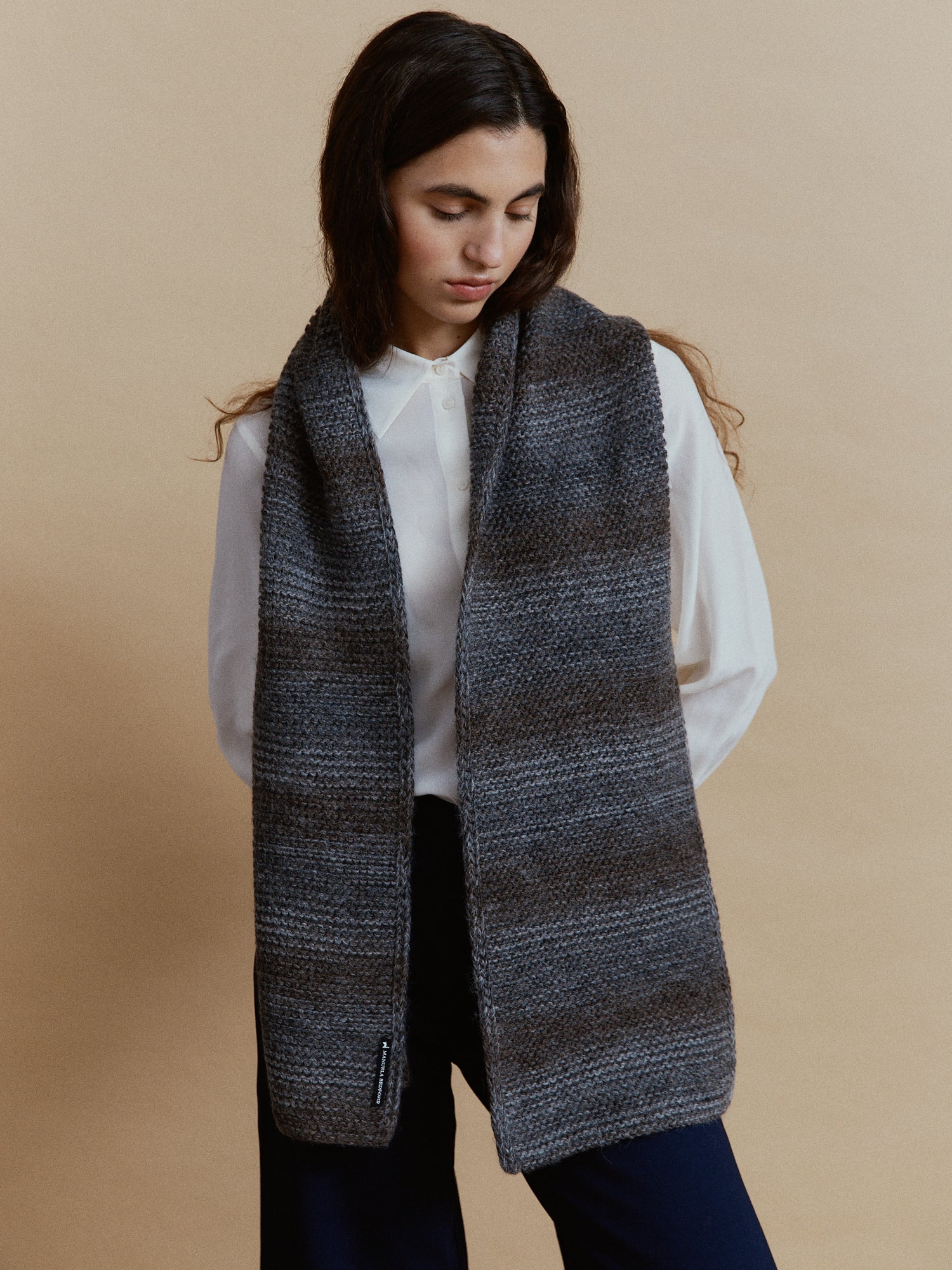 Alpaca Mix Scarf in beautiful shades of grey