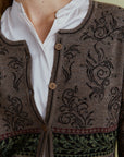 Lange Luz Strickjacke aus Baby Alpaka Detailansicht
