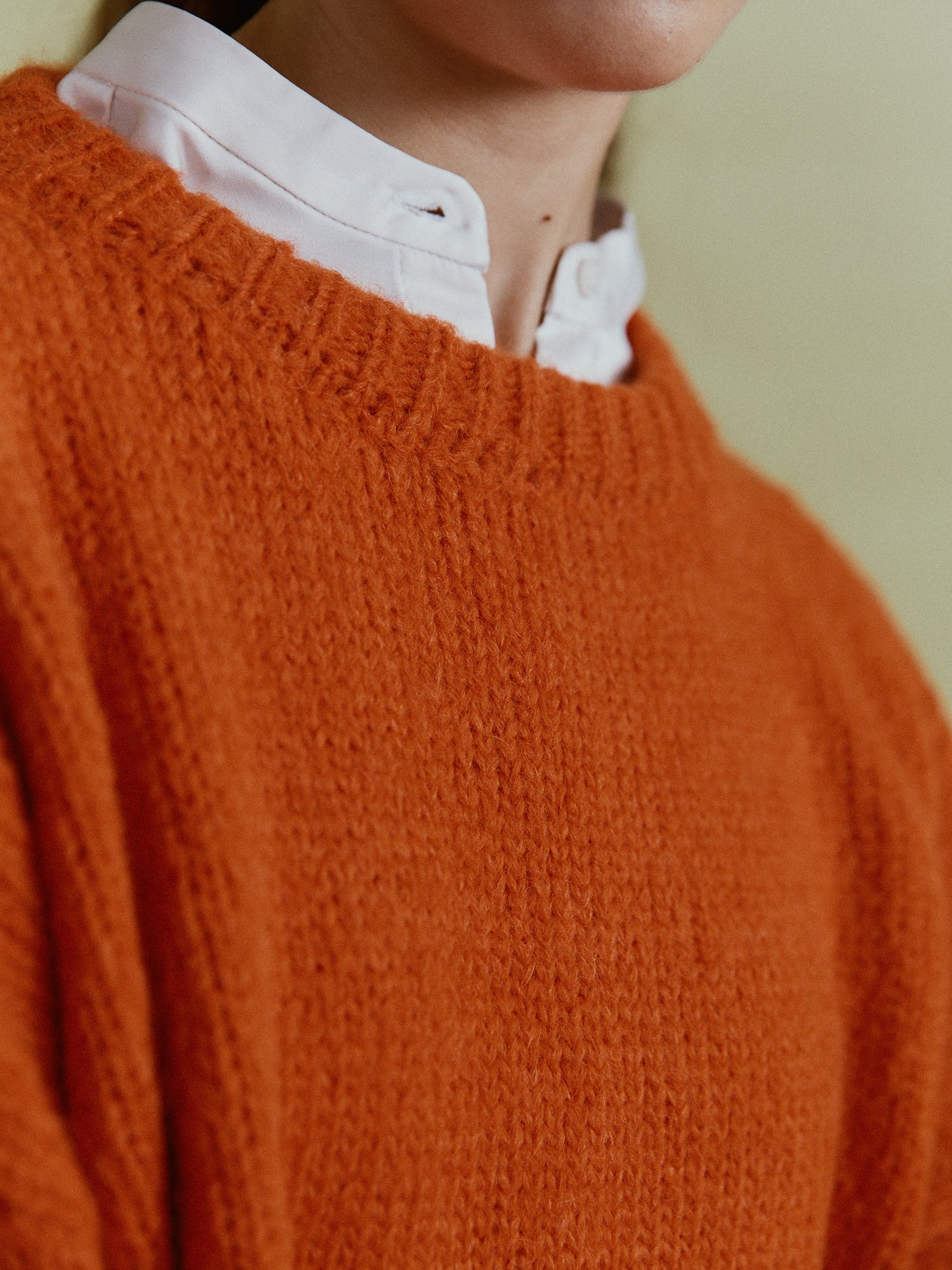 Damen Alpaka Pullover in Orange