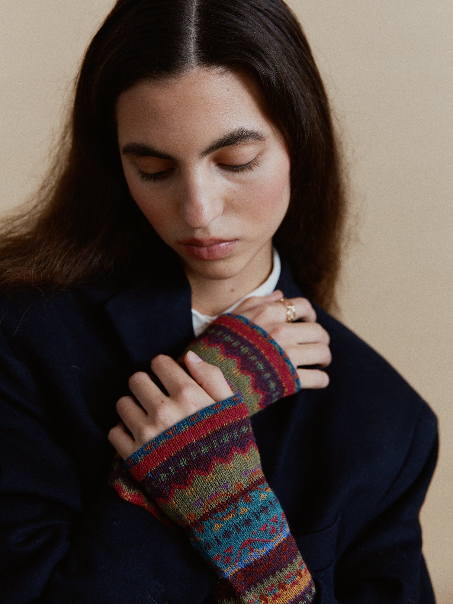 Alpaca cuffs Rayas Multicolor