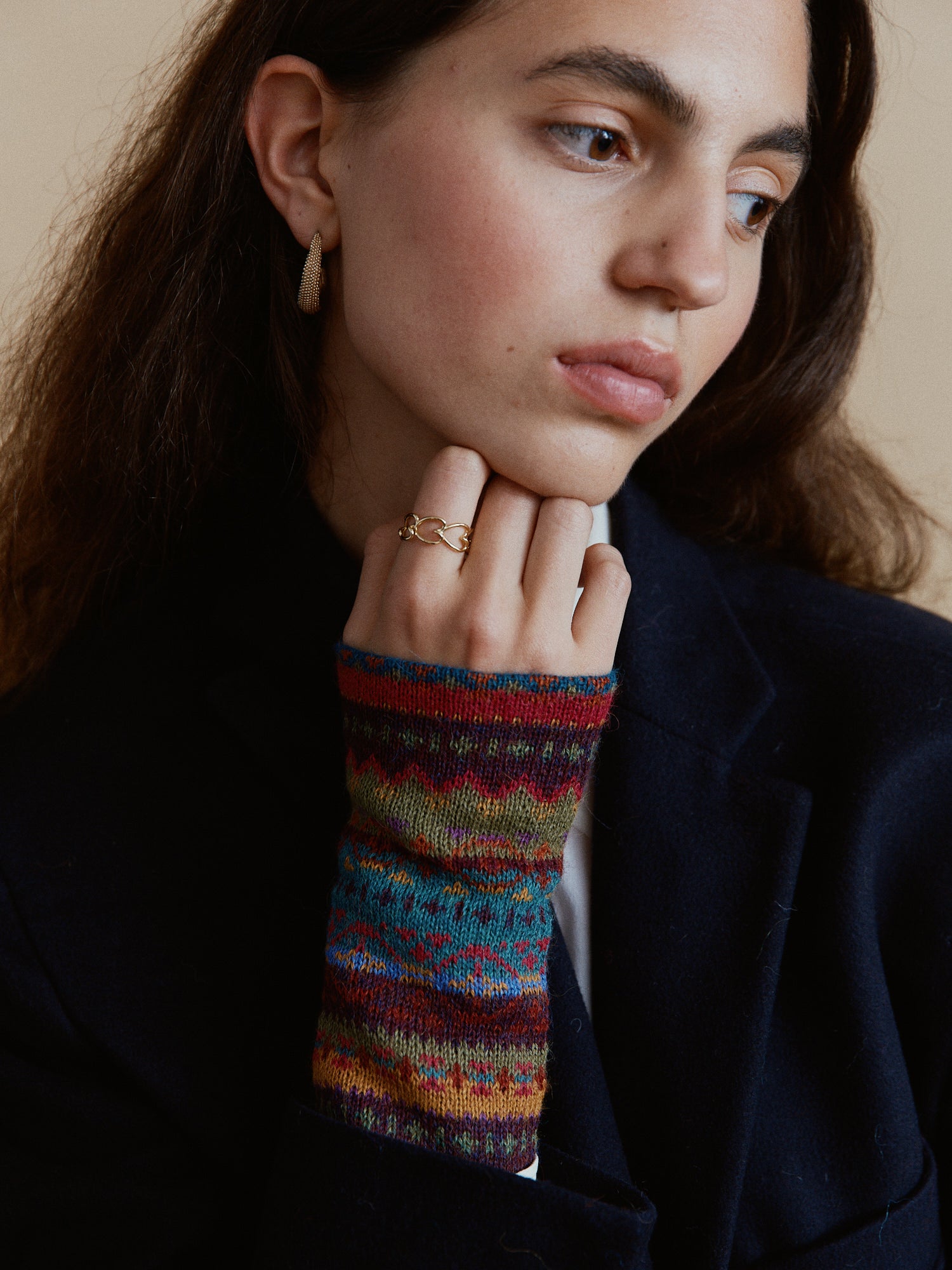 Alpaca cuffs Rayas Multicolor