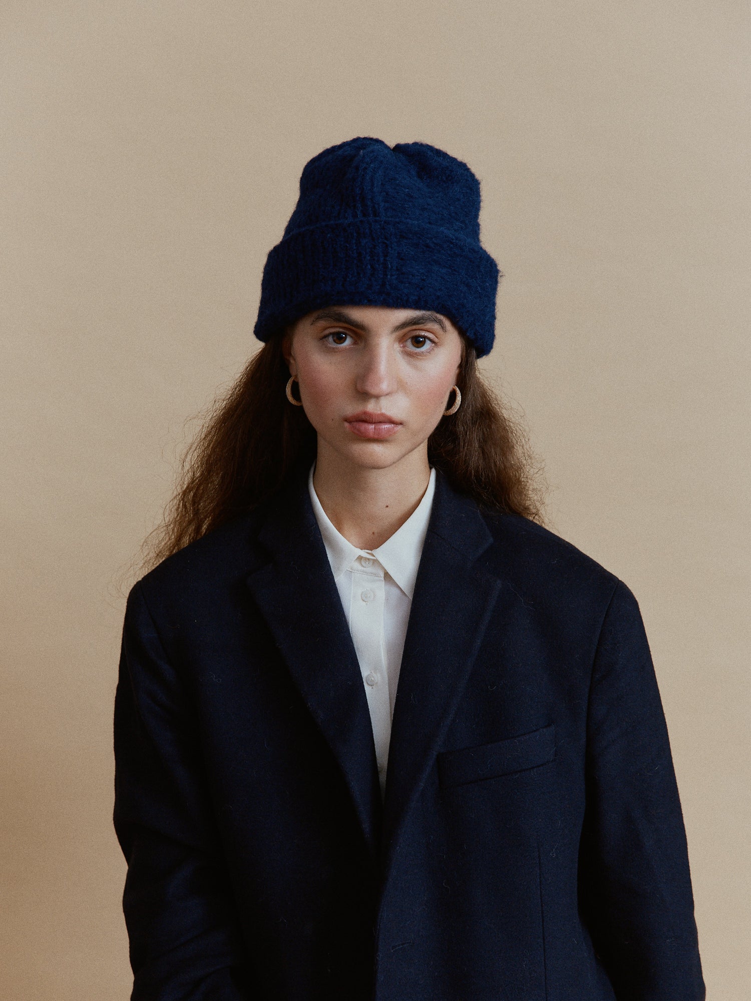 Alpaca Beanie in Blue