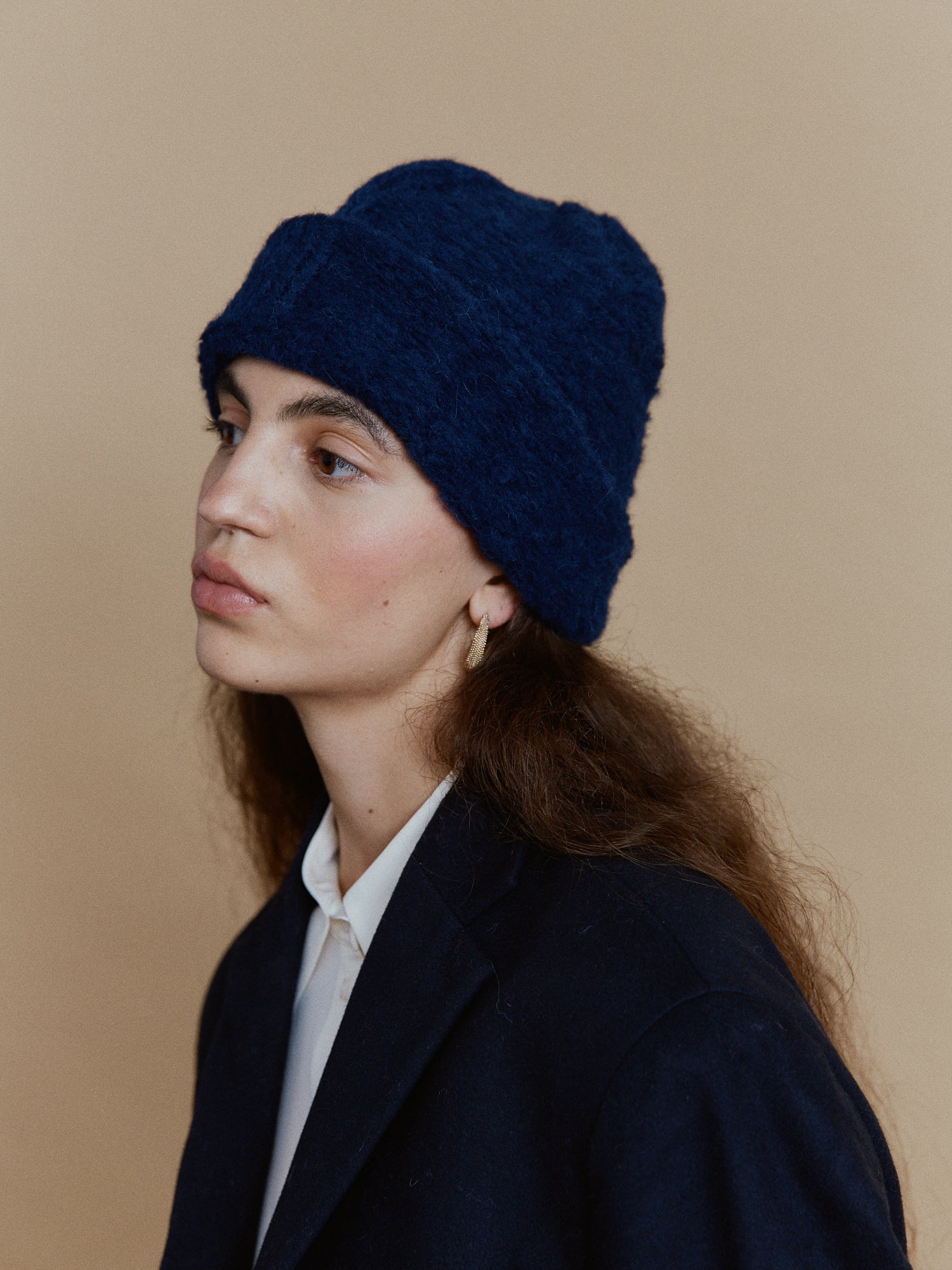 Alpaca Beanie in Blue