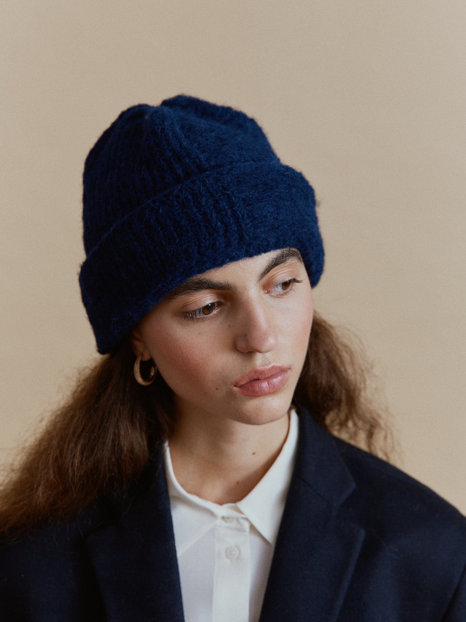 Alpaca Beanie in Blue