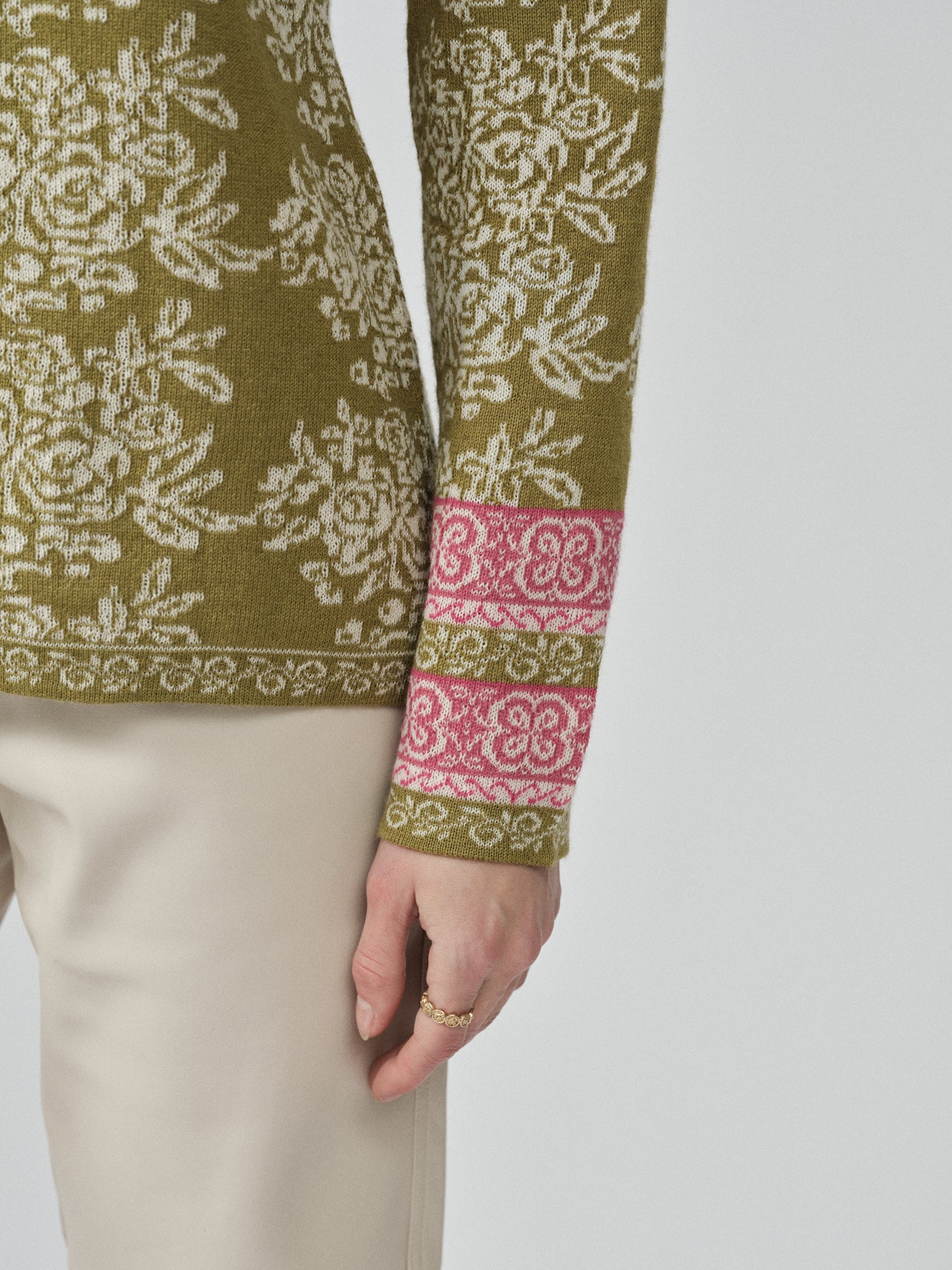 Damen Alpaka Rundhals Pullover