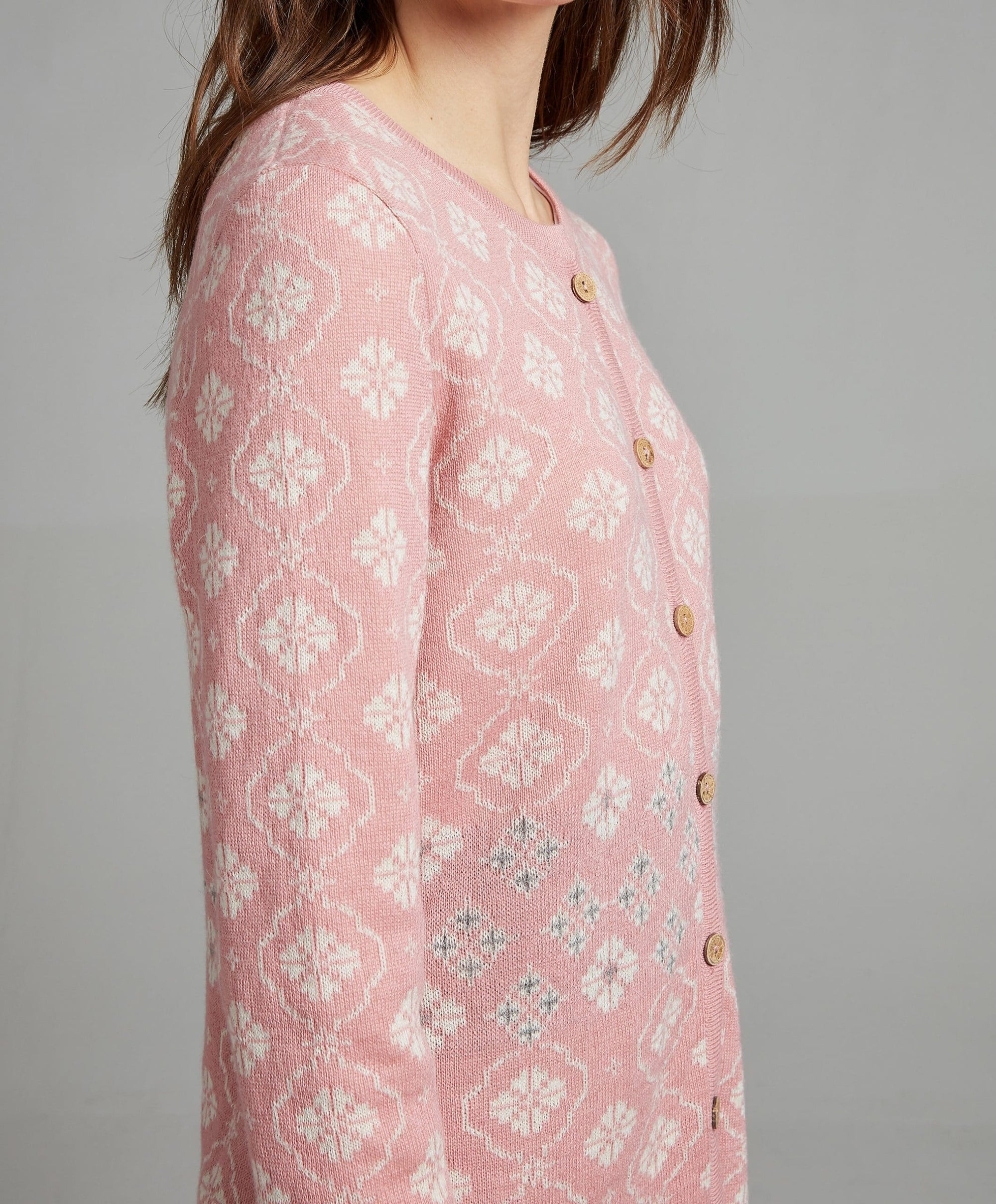 Alpaka Cardigan in langer Passform aus 100% Baby Alpaka