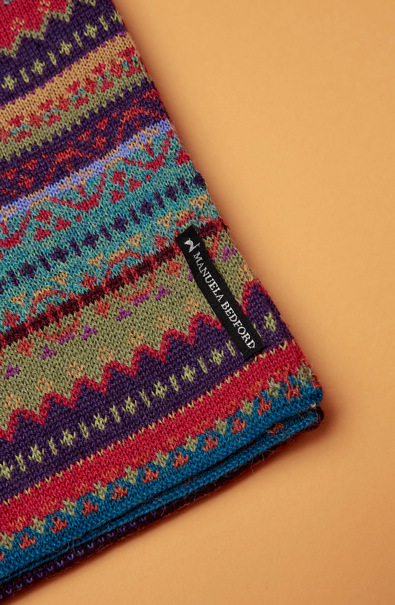 Colorful scarf Rayas made of 100% alpaca