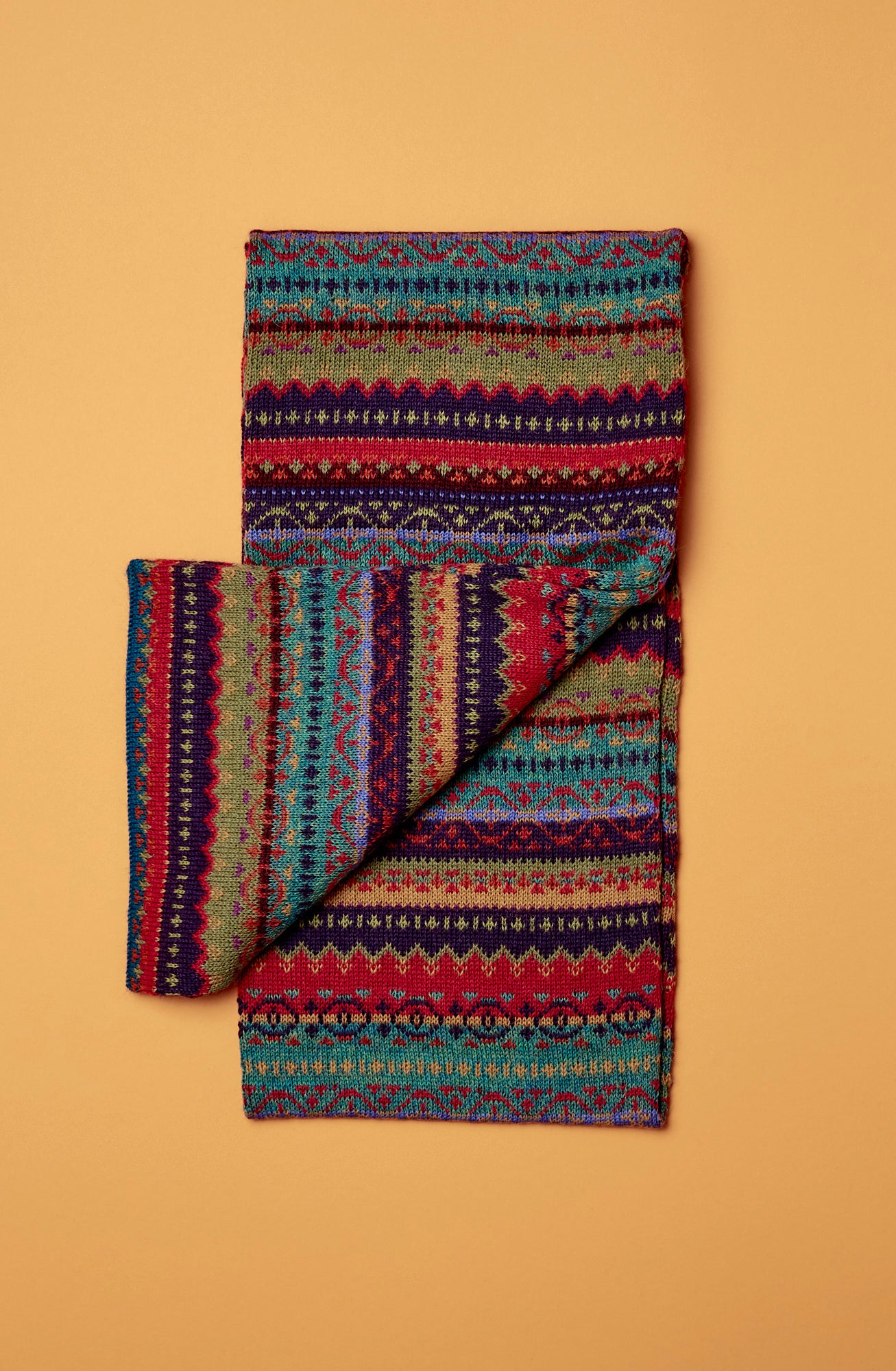Colorful scarf Rayas made of 100% alpaca