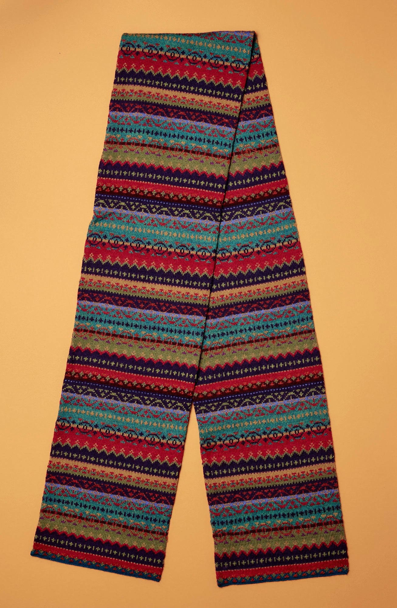 Colorful scarf Rayas made of 100% alpaca